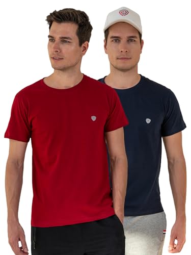 Image of Lux Cozi Men's Cotton Solid Regular Fit T-Shirt