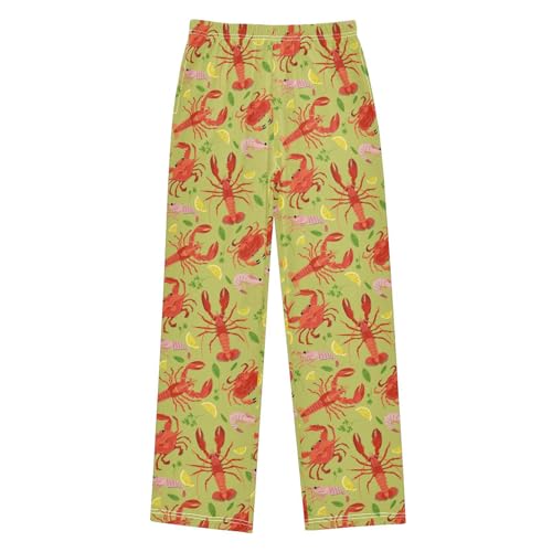 Boys' Pants Crab Lobster Shrimp Long Bottoms Jogger Pants Elastic Waist Trousers with Pockets S-XL