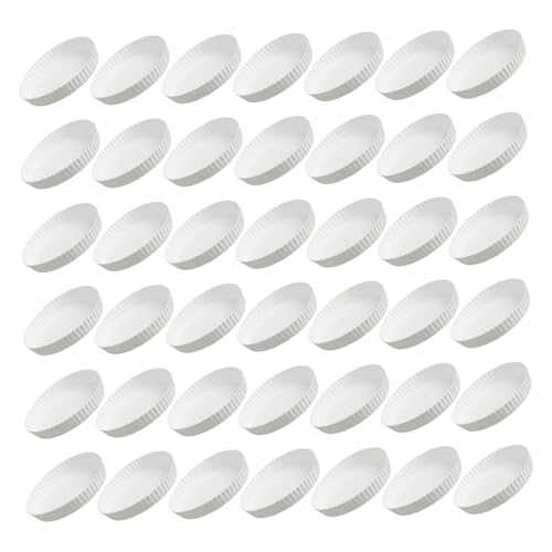 IWOWHERO 100pcs Disposable Paper Cup Lids Leak-proof Spill-proof Covers for Cups 7.5cm White for Hotels Restaurants Tea Rooms