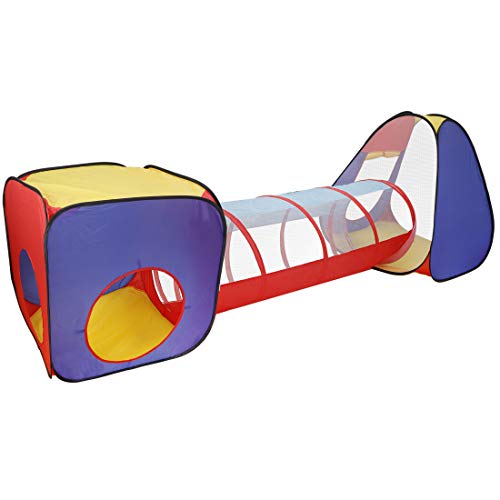 image for Nova Microdermabrasion Pop Up Play Tent with Tunnel , 3 in 1 Play Hous
