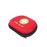 EVA Case Empty Medical Bag Mini Pocket First Aid Kit Empty Small Pouch Hard Case Hard Cases for Emergency Camping First Responder Home Business Outdoor (Red G)
