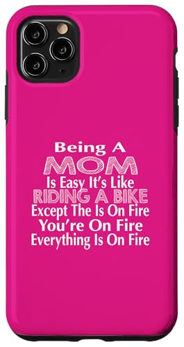 Being Mom is Like Ride a Bike �ʔ������p �X�}�z�P�[�X iPhone 11 Pro Max �p