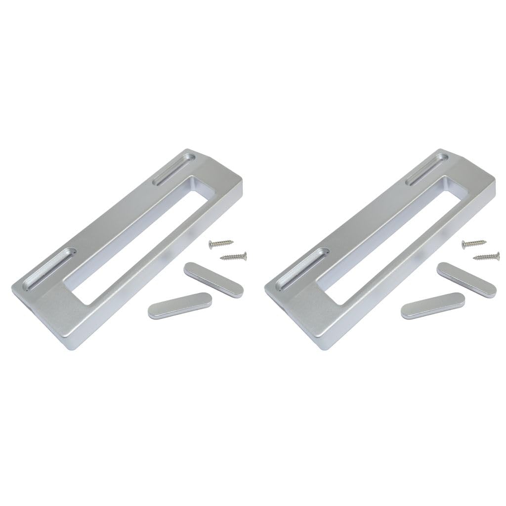 Ufixt Silver Fridge Freezer Door Handle Pack Of 2 Compatible With Universal Appliances 90Mm 170Mm