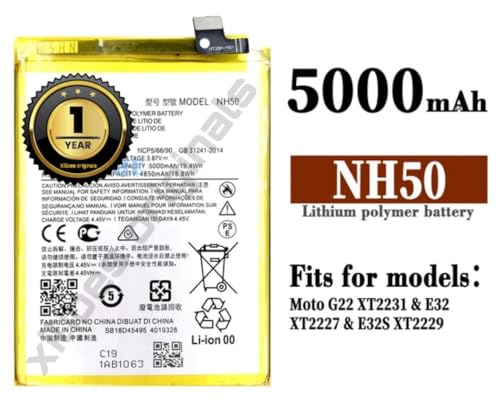 Image of NH50 Battery for Motorola G22 Dual Sim PATW0000IN, XT2231-2 Battery with 1 Year Warranty** (B120)