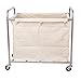 Duży wózek do salonu kosmetycznego Komercyjny sortownik do prania Kosz na bieliznę/kolektor na bieliznę ze zdejmowanymi torbami 91x56x88 cm (kolor: styl2) (styl2)