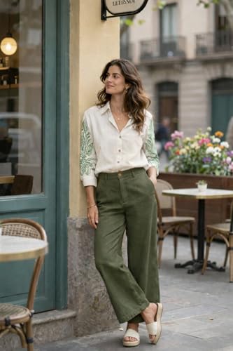 Civamee Women's Beige Embroidery Shirt C1832 - Image 3