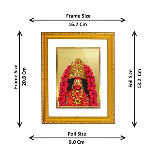 Image of Diviniti Maa Tara Gold Plated Wall Photo Frame, Table Decor| DG Frame 101 Size 2 and 24K Gold Plated Foil| Religious Photo Frame Idol For Pooja, Gifts Items (13.5 CM X 15.5 CM)