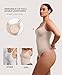 Lover-Beauty Lace Shapewear Bodysuits for Women Tummy Control Breathable Thong Seamless with Removable Cups Beige Medium-Large