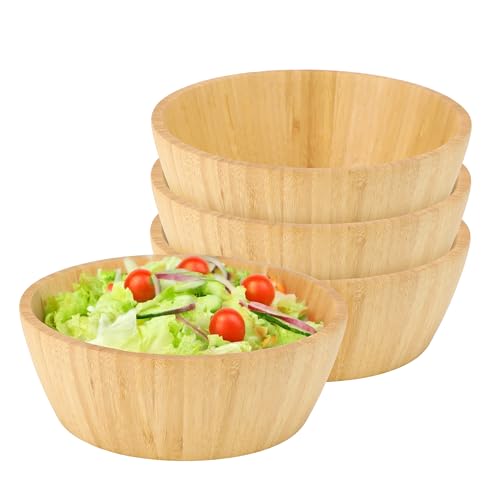 Elama 4 Piece Bamboo Wood Serving Bowl Set