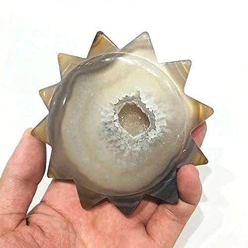 1 pc naturalny leczniczy kamień agat geode słońce kryształ rzeźbione domowe dekoracje