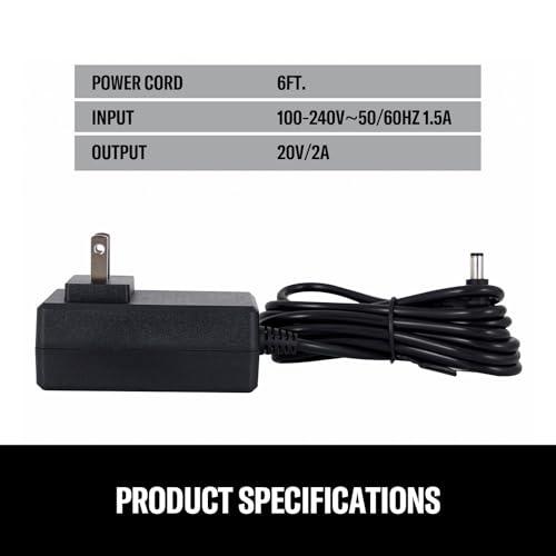 CRAFTSMAN AC Adapter 100-240v 50-60hz for CMXEFXA511214 Portable Fan, Power Supply 6ft Cord - image 3