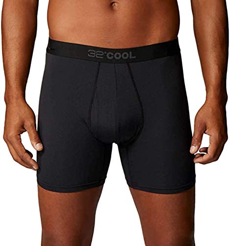 32 DEGREES Cool Men's Boxer Briefs 3Pk Black/Charcoal/Black4