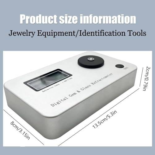 Refractómetro profesional de gemas, probador de joyas, índice de refracción 1.300-3.000, pantalla LCD, batería de 700 mAh, alta precisión 0.001, para varias piedras preciosas