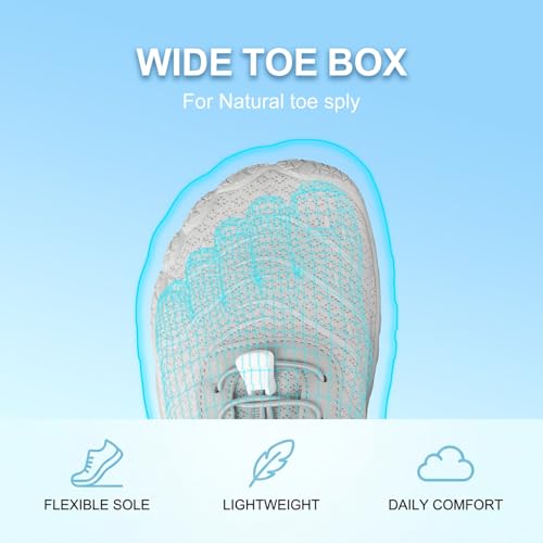 Image of Barefoot Shoes for Women & Men, Grounded Walking Hiking Barefoot Shoes, Wide Toe Box Non-Slip Water Athletic Footwear, Comfortable Vitality Barefoot Footwear, Trail Running Sneakers Unisex