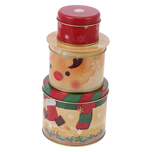 DOITOOL 1 Peça Caixa De Lata De Natal Recipientes De Para Presentear Recipientes De Lata Com Tampas