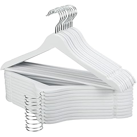 Edergoo 20 Pack Wooden Coat Hangers Cover