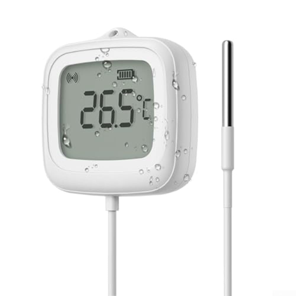 SNZB-02LD - Sensor de temperatura Zigbee 3.0 con sonda de 1,5 metros y pantalla LCD para piscina, cocina, baño y uso industrial