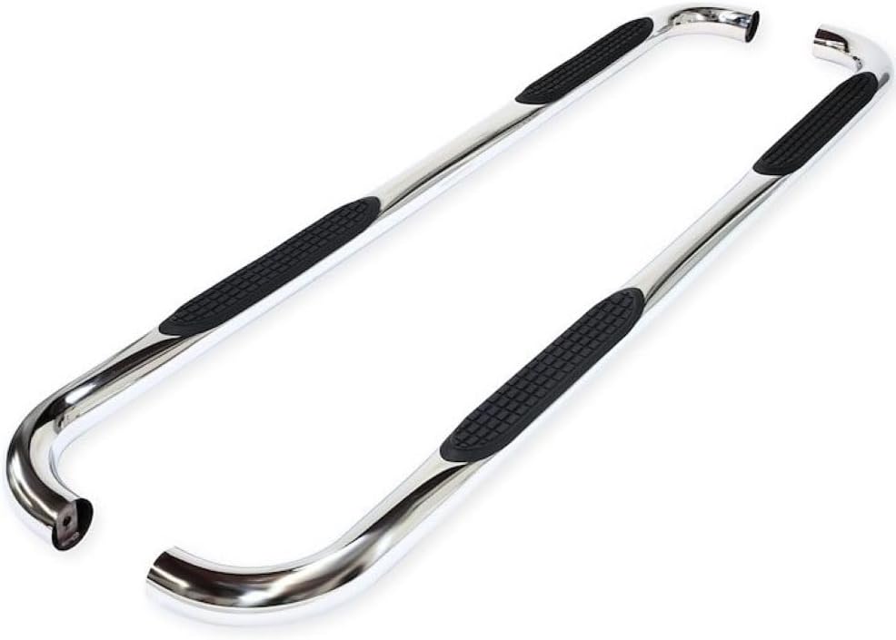 TrailFX Nerf Bars Fits Ford Bronco Sport 2021-2025 Polished 3 Inch Round Bent Stainless Steel with Step Pads Rocker Panel Mount Running Boards with Mounting Hardware TrailFX A0065S