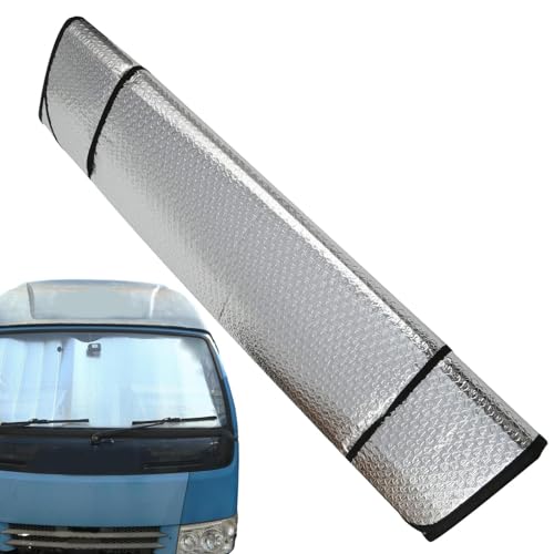 Pare-soleil pour pare-brise de camion, protection solaire pour camion, protection solaire isolante thermique pour fenêtre de camion - Pare-soleil avec ventouse pour camion, pare-soleil pliable