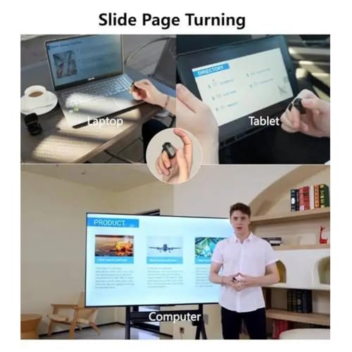 Ratón de anillo Bluetooth para pasar páginas de ebooks y controlar presentaciones en PC 5