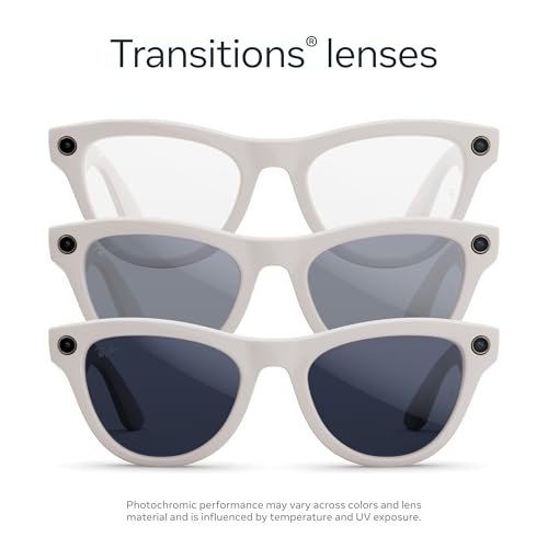 Image of Meta Ray-Ban (Gen 2) Skyler Smart AI Glasses, Chalky Gray, Transitions