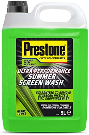 Prestone Screenwash, Ready To Use Screen Wash For Cars, High Performance Cleaning With Streak Free Formula, Maximum Visibility Summer Windscreen Washer Fluid, Removes Stubborn Dirt, 5L Bottle - View 3