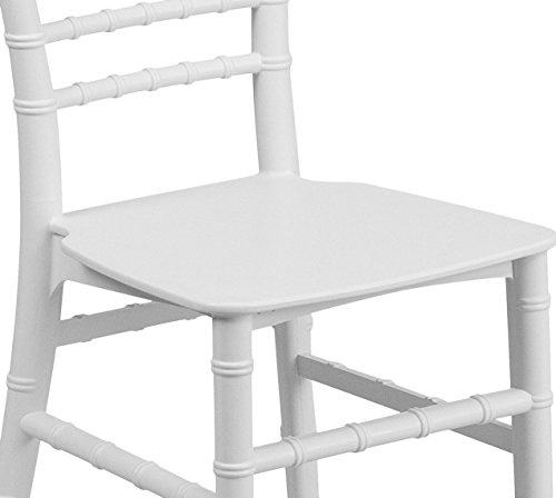 Flash Furniture 10 Pack Kids White Resin Chiavari Chair & Kids Soft White Fabric Chiavari Chair Cushion #TOP2