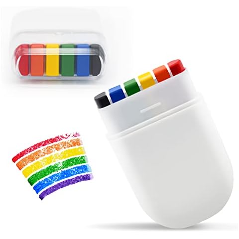 Rainbow Pride Flag Face Paint - Gay Pride Rainbow Stripe Fan Brush Stick, Face and Body Paint for Gay Pride Parade, Pride Month Celebrations, Cosplay, Party, and Halloween Makeup (1 Pack) Cover