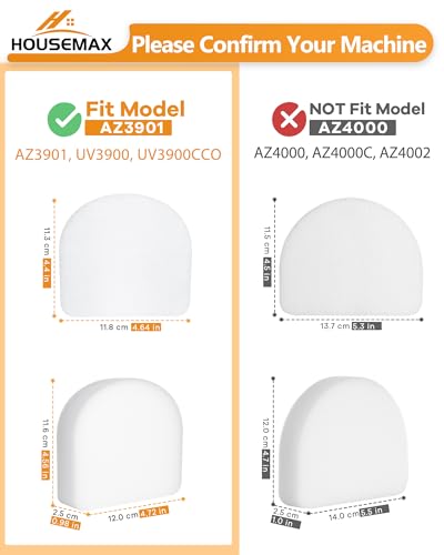 Image of HOUSEMAX 4 Pack AZ3901 Filter Replacement for Shark PowerDetect DuoClean