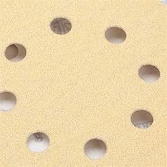Mirka Gold 5 inch Sandpaper Discs / 8-Hole / 400-Grit / 50-Pack/Dustless Hook and Loop Sanding / 23-615-400