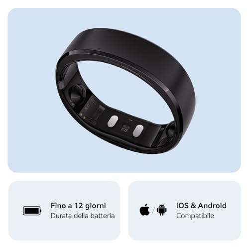 Ringconn Gen 2 Smart Ring, Primo Al Mondo Con Monitoraggio Osa, Nessun Abbonamento All'app, 12 Giorni Di Batteria, Tracker Di Stress/Frequenza Cardiaca/Salute Femminile, Compatibile Con Android E Ios - 7