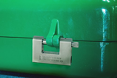 FJM Security Products SPSA80-CR-KA Triple Chrome Plated D-Shaped Security Padlock, 3-1/8