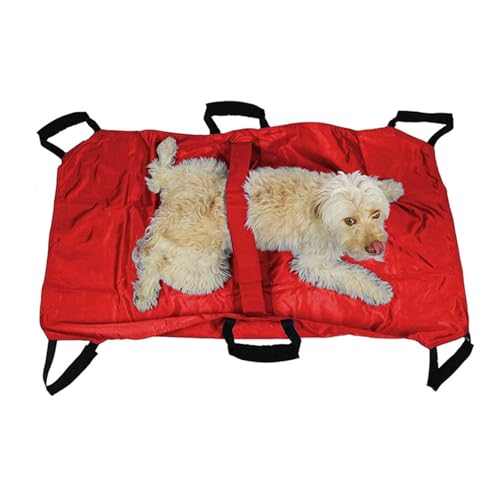 救護用担架 ペット用犬用ストレッチャー 折りたたみ式ソフト動物用ストレッチャー ナイロン製折りたたみ式緊急ペット動物輸送用ストレッチャー(犬やその他の動物の緊急救助用)(Red)