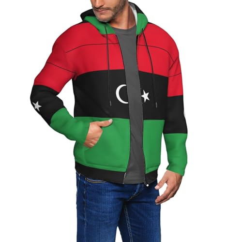 Sweat drapeau libyen coupe décontractée pour éviter les vêtements trop serrés