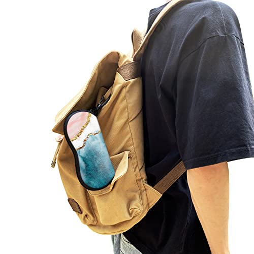 Image of Sunglasses Soft Case with Carabiner Ultra Light Neoprene Zipper Glasses Case