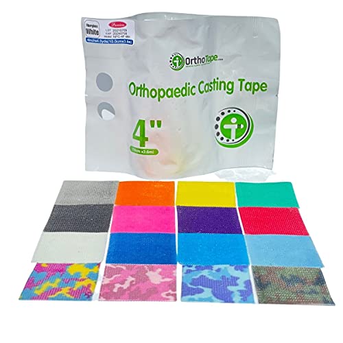 OrthoTape Premium Fiberglass Casting Tape 4-INCH (1 ROLL) (Dark Blue)