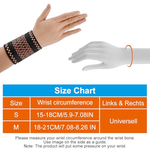 AOOWU Wrist Brace, 2 Pack Wrist Compression Brace for Men & Women, Elastic Wrist Support Sleeve Wrist Braces for Tendonitis, Arthritis, Carpal Tunnel Pain Relief, Wrist Wrap Wristbands for Sport, S - Image 3