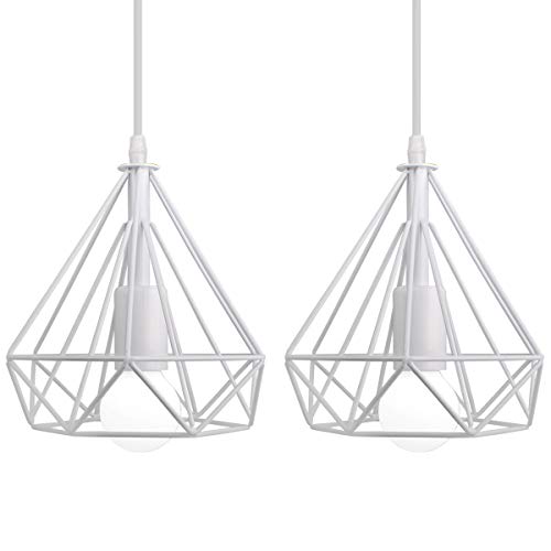 IDEGU: Juego de 2 lámparas de techo industriales