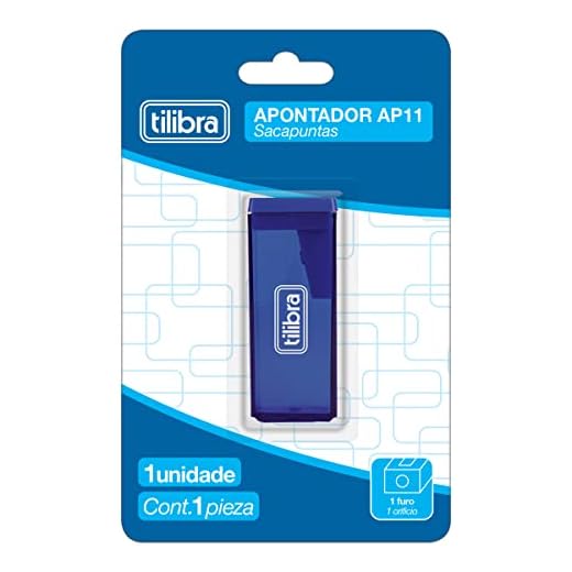 Tilibra - Apontador 1 Furo com Depósito AP11 - Blister - Sortido