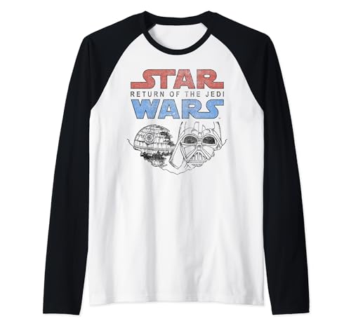 T-shirt Star Wars Vader de style raglan avec manches bicolores coupe confort