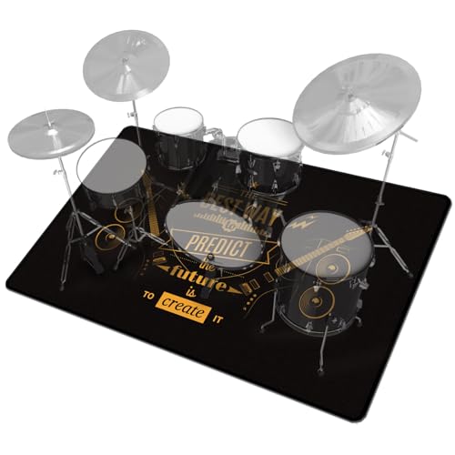 Xuzrdaa Drum Rug 6Ft x 4Ft Drum Mat Drum Carpet with Non-Slip Grip Bottom, Soundproof Rug Pads for...
