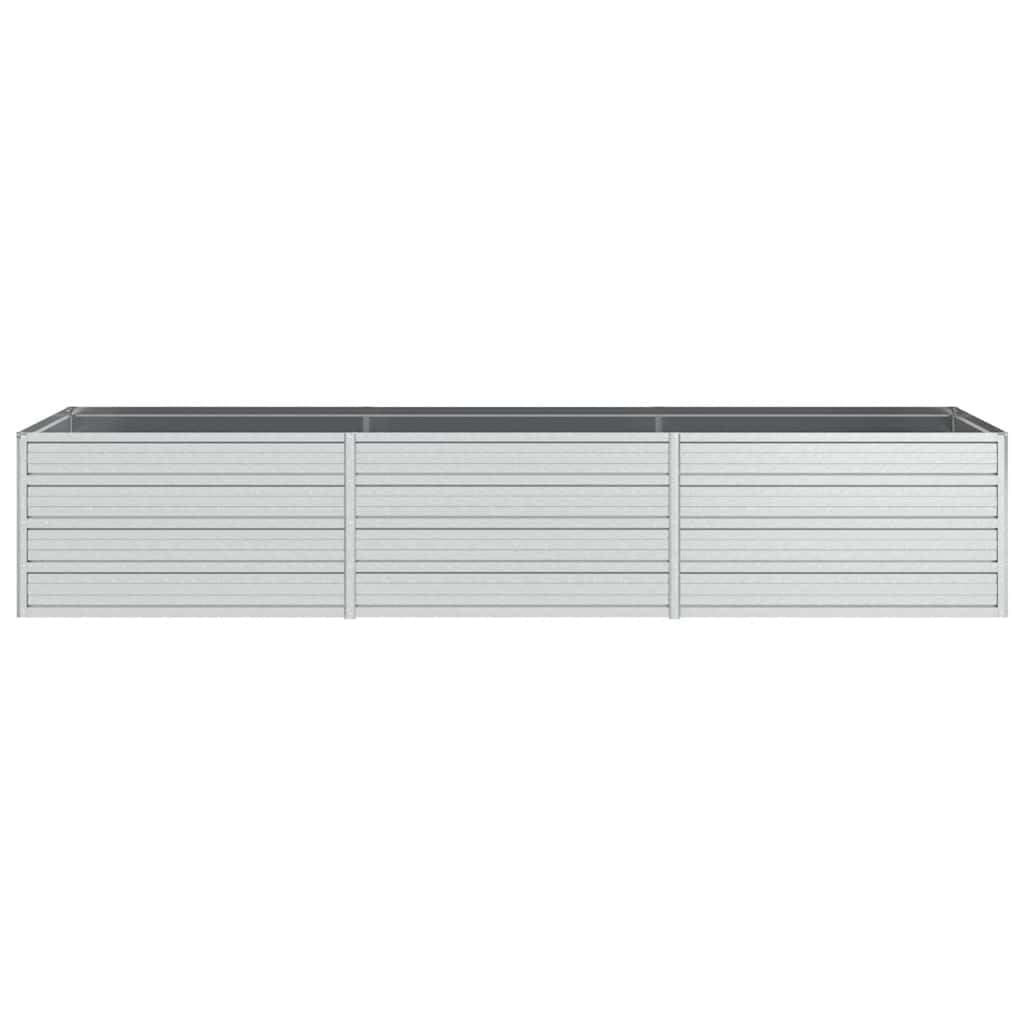 vidaXL Letto Rialzato Giardino 240x80x45 cm in Acciaio Zincato Argento