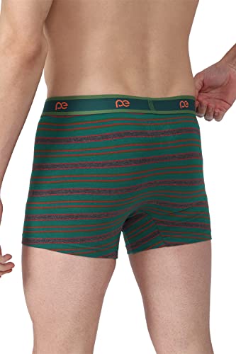 Image of Peter England Men's Cotton Blend Classic Regular Fit Striped Trunks