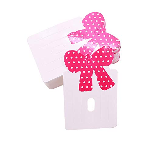 120 Pcs Cute Bowknot Carboard Hair Clip Hair Bows Display Cards