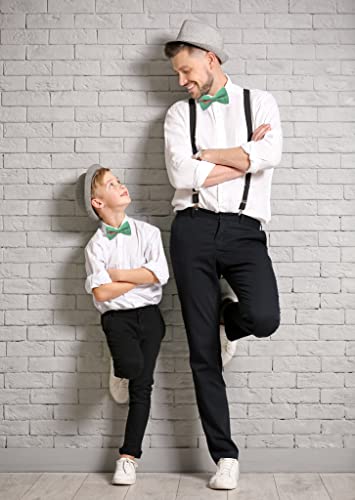 Bow Tie House Dachshund Pattern Bow Tie Unisex Pre-Tied Green Color (Medium, Green Dachshund) #TOP5