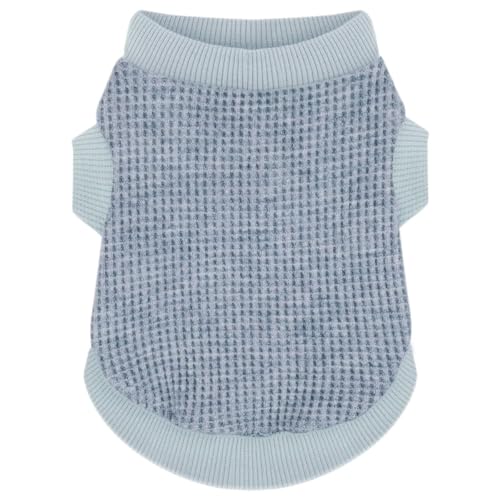 Image of Cozy and Functional Dog Shirts for Small Puppies: Stretchable Blue Attire with Easy-On Design, Ideal for Chihuahuas and Yorkies - Enhance Comfort and Playfulness on Chill Days X-Large