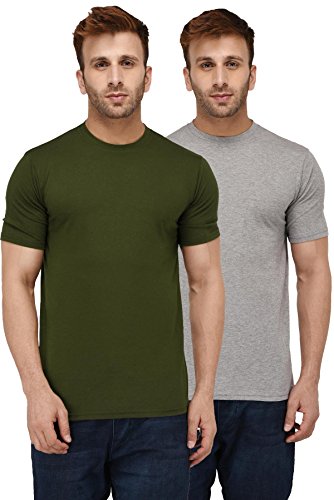 Image of London Hills Solid Cotton Blend Half Sleeve Regular Men Round Neck Tshirts | T Shirt For Man | Tshirt | Shirts Men | Tshirt For Man | T-shirt | T-shirts | Stylish | Gym Wear For Workout | MultiColored