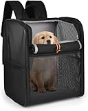 Wakytu Hunderucksack bis 5kg Katzenrucksack Faltbare Haustier Rucksack kleine Hunde Katzen Tragetasche mit innerem Sicherheitsgurt für Welpen Reisen Wandern Camping