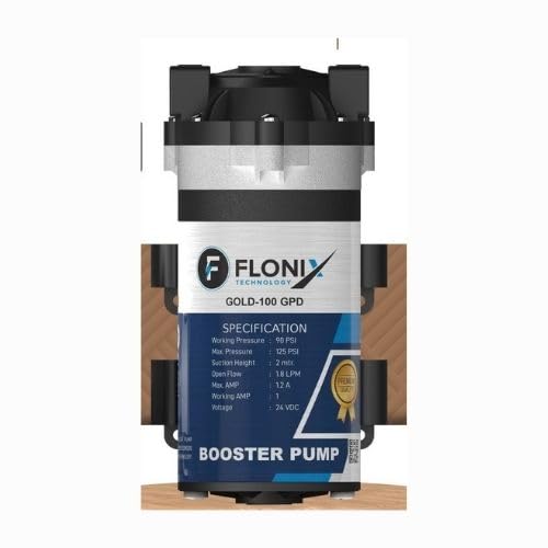 Image of Flonix GOLD-100 GPD RO Booster Pump, Diaphragm Type, 24V DC, 100 GPD, for Reverse Osmosis Water Purifiers
