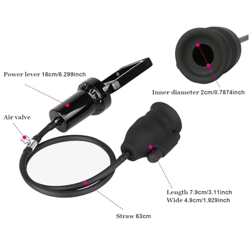 Guspiun Manuelle Vakuumpumpe für Männer Eichel Vibration Masturbator mit 10 Vibrationsmodi Penis-Stimulator Erotik Training Sexspielzeug für Penisverlängerung Erektion Impotenzhilfe – Bild 3